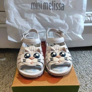 Mini Melissa White Meow Sandals